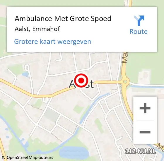 Locatie op kaart van de 112 melding: Ambulance Met Grote Spoed Naar Aalst, Emmahof op 15 februari 2022 02:29