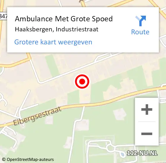 Locatie op kaart van de 112 melding: Ambulance Met Grote Spoed Naar Haaksbergen, Industriestraat op 15 februari 2022 10:42