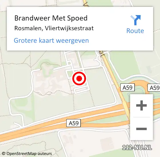 Locatie op kaart van de 112 melding: Brandweer Met Spoed Naar Rosmalen, Vliertwijksestraat op 15 februari 2022 17:30