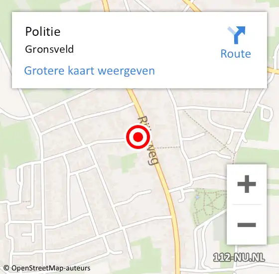 Locatie op kaart van de 112 melding: Politie Gronsveld op 15 februari 2022 17:50