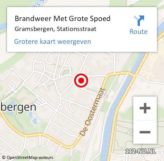 Locatie op kaart van de 112 melding: Brandweer Met Grote Spoed Naar Gramsbergen, Stationsstraat op 15 februari 2022 20:37