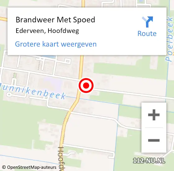 Locatie op kaart van de 112 melding: Brandweer Met Spoed Naar Ederveen, Hoofdweg op 15 februari 2022 22:59