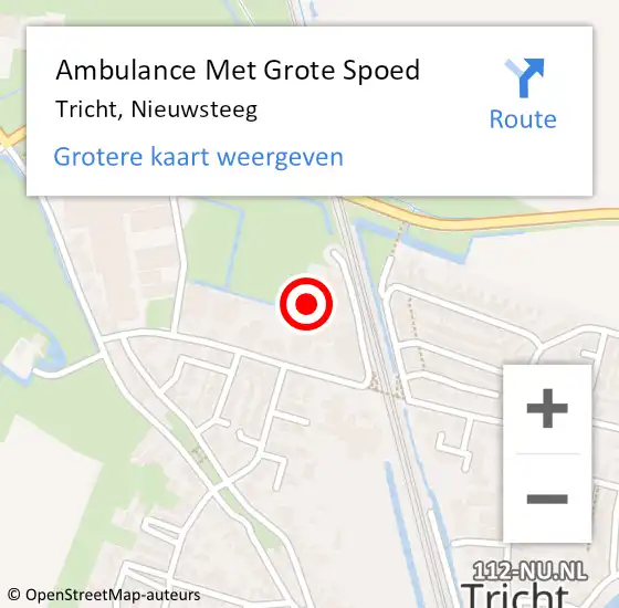 Locatie op kaart van de 112 melding: Ambulance Met Grote Spoed Naar Tricht, Nieuwsteeg op 16 februari 2022 00:42