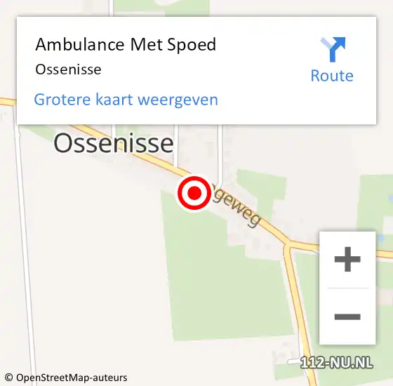 Locatie op kaart van de 112 melding: Ambulance Met Spoed Naar Ossenisse op 16 februari 2022 08:22
