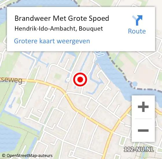 Locatie op kaart van de 112 melding: Brandweer Met Grote Spoed Naar Hendrik-Ido-Ambacht, Bouquet op 16 februari 2022 18:13