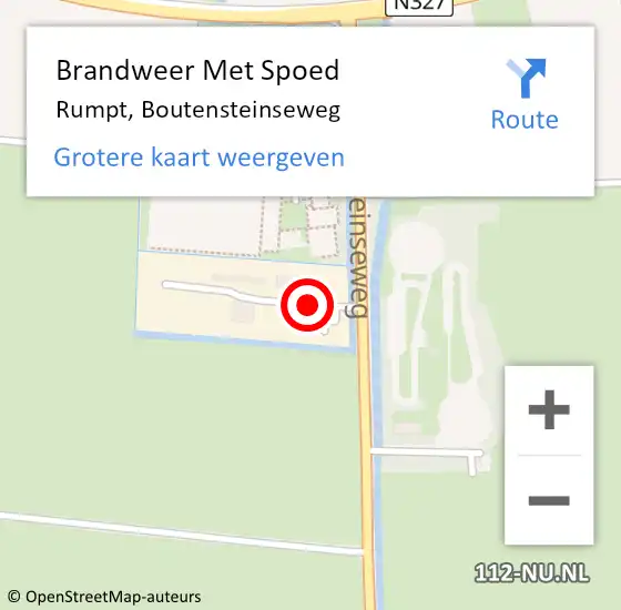 Locatie op kaart van de 112 melding: Brandweer Met Spoed Naar Rumpt, Boutensteinseweg op 16 februari 2022 20:06