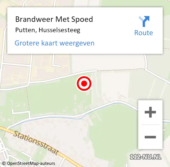 Locatie op kaart van de 112 melding: Brandweer Met Spoed Naar Putten, Husselsesteeg op 16 februari 2022 20:31