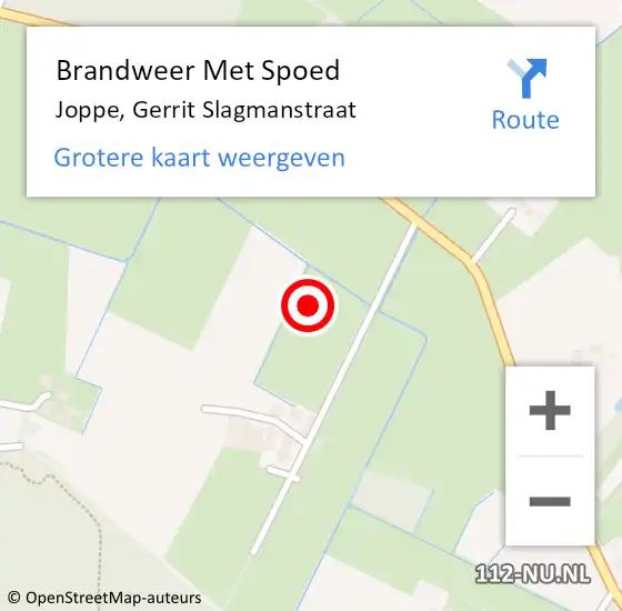 Locatie op kaart van de 112 melding: Brandweer Met Spoed Naar Joppe, Gerrit Slagmanstraat op 17 februari 2022 02:23