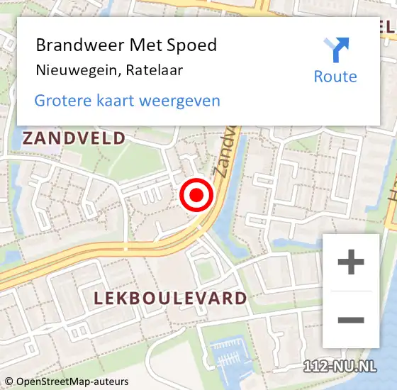 Locatie op kaart van de 112 melding: Brandweer Met Spoed Naar Nieuwegein, Ratelaar op 17 februari 2022 04:27