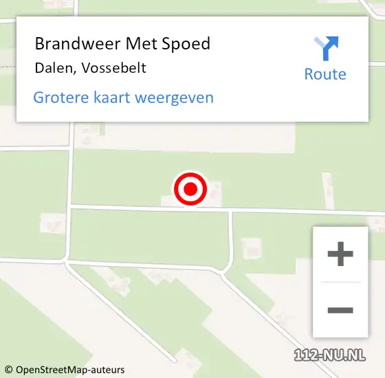 Locatie op kaart van de 112 melding: Brandweer Met Spoed Naar Dalen, Vossebelt op 17 februari 2022 04:36