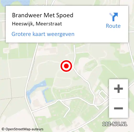 Locatie op kaart van de 112 melding: Brandweer Met Spoed Naar Dinther, Meerstraat op 17 februari 2022 04:41