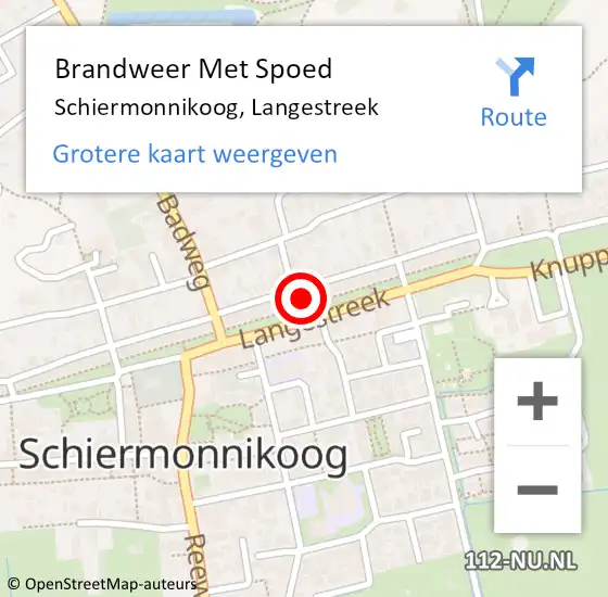 Locatie op kaart van de 112 melding: Brandweer Met Spoed Naar Schiermonnikoog, Langestreek op 17 februari 2022 05:15