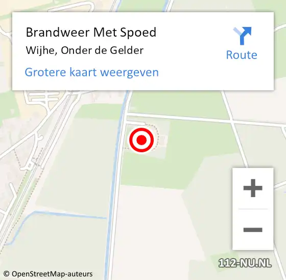 Locatie op kaart van de 112 melding: Brandweer Met Spoed Naar Wijhe, Onder de Gelder op 17 februari 2022 05:37