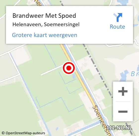 Locatie op kaart van de 112 melding: Brandweer Met Spoed Naar Helenaveen, Soemeersingel op 17 februari 2022 05:44