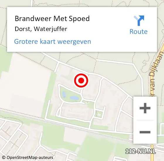 Locatie op kaart van de 112 melding: Brandweer Met Spoed Naar Dorst, Waterjuffer op 17 februari 2022 09:41