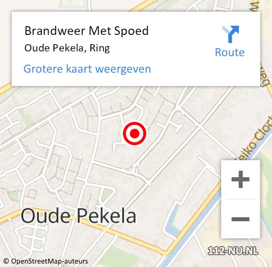 Locatie op kaart van de 112 melding: Brandweer Met Spoed Naar Oude Pekela, Ring op 17 februari 2022 10:07