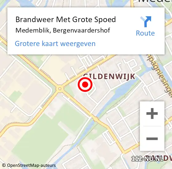 Locatie op kaart van de 112 melding: Brandweer Met Grote Spoed Naar Medemblik, Bergenvaardershof op 17 februari 2022 11:14