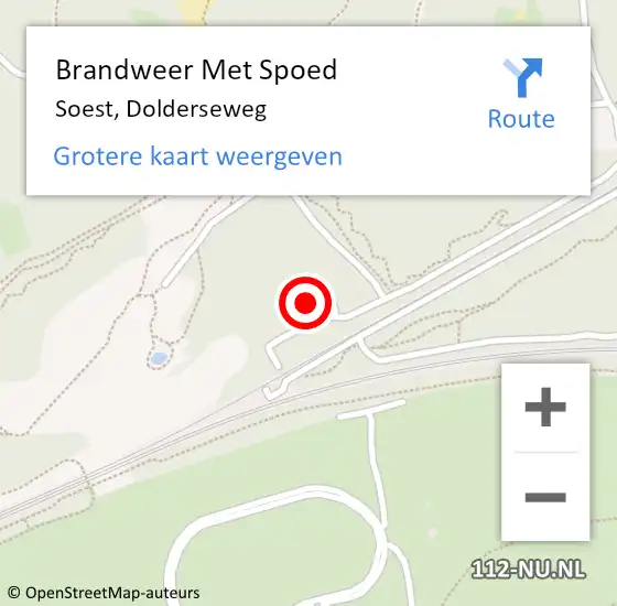 Locatie op kaart van de 112 melding: Brandweer Met Spoed Naar Soest, Dolderseweg op 17 februari 2022 15:20