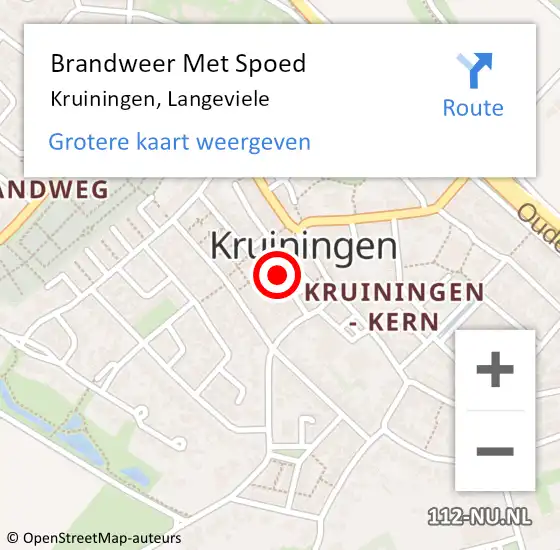 Locatie op kaart van de 112 melding: Brandweer Met Spoed Naar Kruiningen, Langeviele op 17 februari 2022 23:56