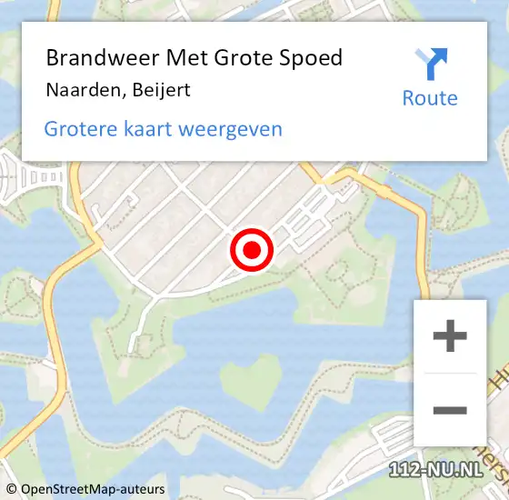 Locatie op kaart van de 112 melding: Brandweer Met Grote Spoed Naar Naarden, Beijert op 18 februari 2022 13:38