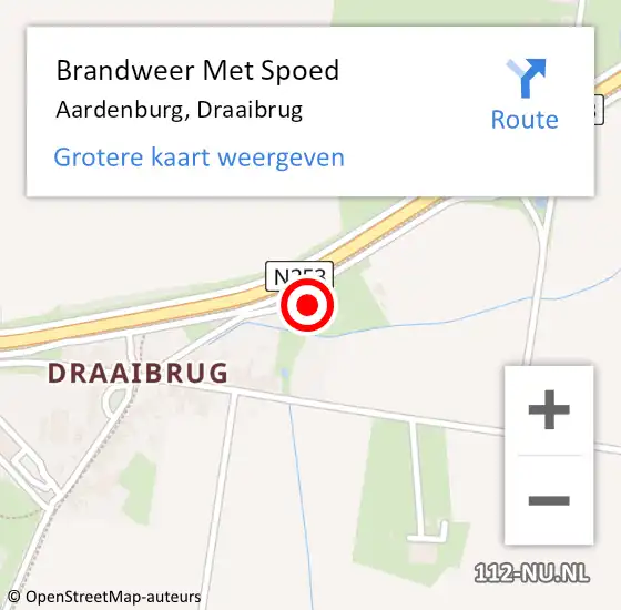 Locatie op kaart van de 112 melding: Brandweer Met Spoed Naar Aardenburg, Draaibrug op 18 februari 2022 14:34