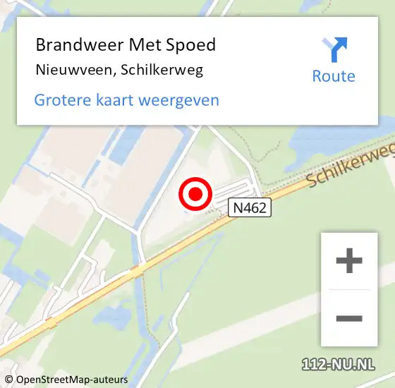 Locatie op kaart van de 112 melding: Brandweer Met Spoed Naar Nieuwveen, Schilkerweg op 18 februari 2022 15:57