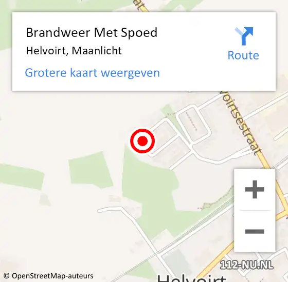 Locatie op kaart van de 112 melding: Brandweer Met Spoed Naar Helvoirt, Maanlicht op 18 februari 2022 16:16