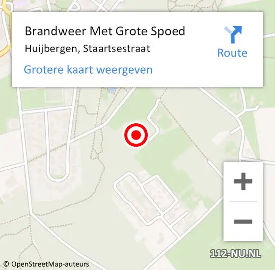 Locatie op kaart van de 112 melding: Brandweer Met Grote Spoed Naar Huijbergen, Staartsestraat op 18 februari 2022 16:22