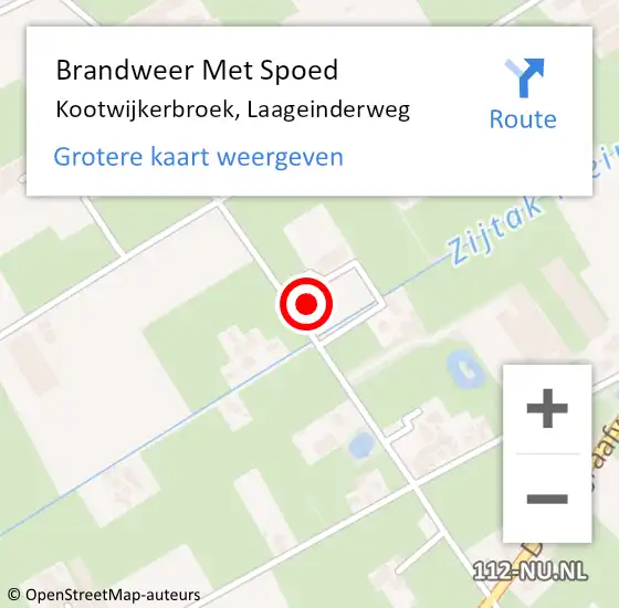 Locatie op kaart van de 112 melding: Brandweer Met Spoed Naar Kootwijkerbroek, Laageinderweg op 18 februari 2022 16:51