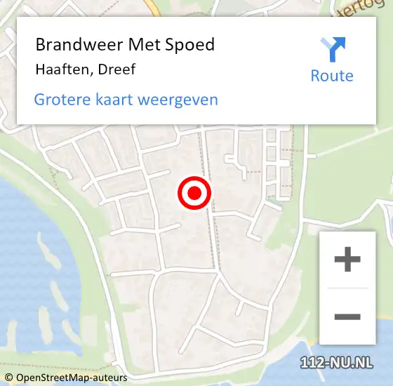 Locatie op kaart van de 112 melding: Brandweer Met Spoed Naar Haaften, Dreef op 18 februari 2022 17:13