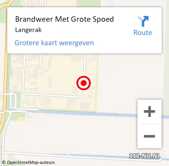 Locatie op kaart van de 112 melding: Brandweer Met Grote Spoed Naar Langerak op 7 oktober 2013 17:13