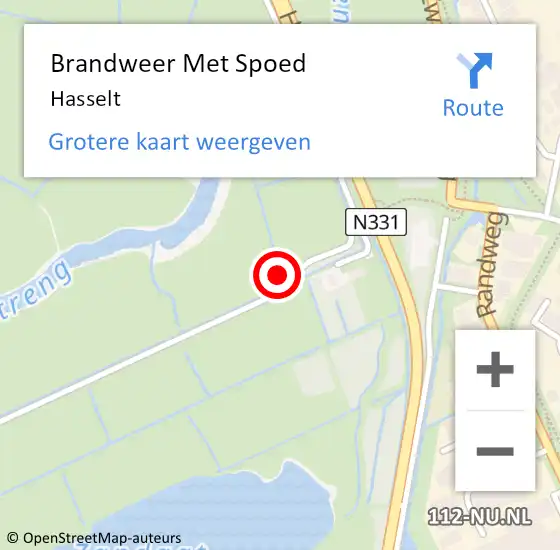 Locatie op kaart van de 112 melding: Brandweer Met Spoed Naar Hasselt op 18 februari 2022 17:38