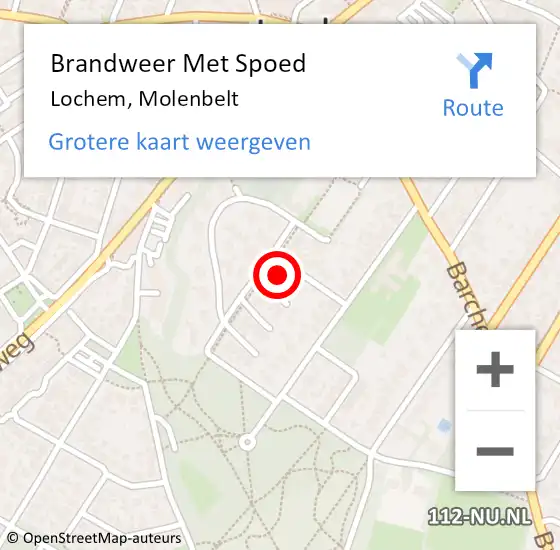 Locatie op kaart van de 112 melding: Brandweer Met Spoed Naar Lochem, Molenbelt op 18 februari 2022 18:03