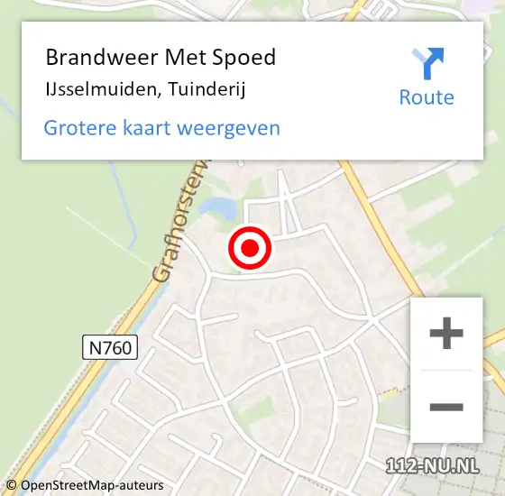 Locatie op kaart van de 112 melding: Brandweer Met Spoed Naar IJsselmuiden, Tuinderij op 18 februari 2022 18:24