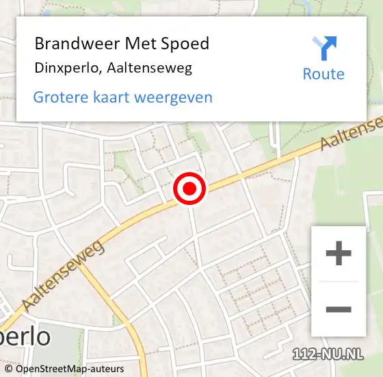 Locatie op kaart van de 112 melding: Brandweer Met Spoed Naar Dinxperlo, Aaltenseweg op 18 februari 2022 18:29