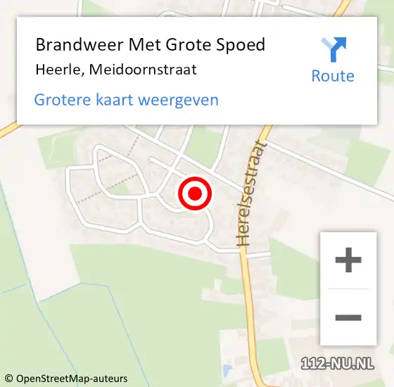 Locatie op kaart van de 112 melding: Brandweer Met Grote Spoed Naar Heerle, Meidoornstraat op 18 februari 2022 19:33