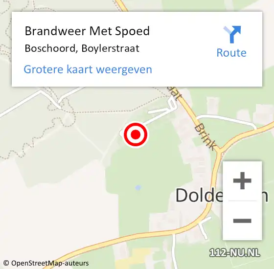 Locatie op kaart van de 112 melding: Brandweer Met Spoed Naar Boschoord, Boylerstraat op 18 februari 2022 19:46