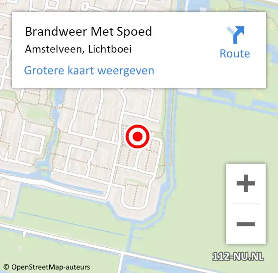 Locatie op kaart van de 112 melding: Brandweer Met Spoed Naar Amstelveen, Lichtboei op 18 februari 2022 19:52