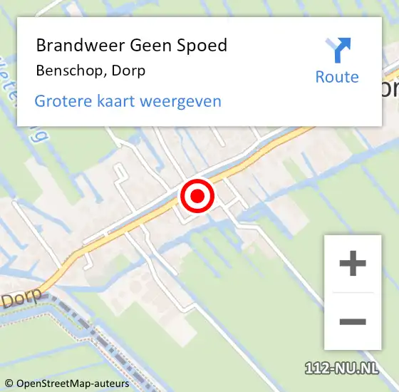 Locatie op kaart van de 112 melding: Brandweer Geen Spoed Naar Benschop, Dorp op 18 februari 2022 20:20