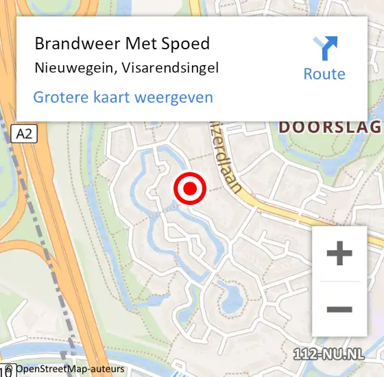 Locatie op kaart van de 112 melding: Brandweer Met Spoed Naar Nieuwegein, Visarendsingel op 18 februari 2022 20:56