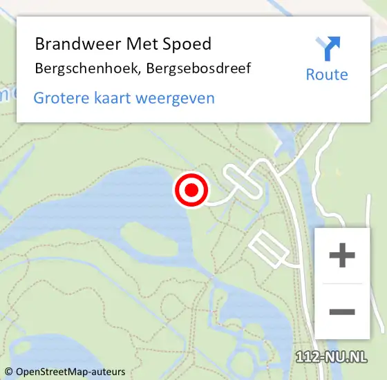 Locatie op kaart van de 112 melding: Brandweer Met Spoed Naar Bergschenhoek, Bergsebosdreef op 18 februari 2022 21:33