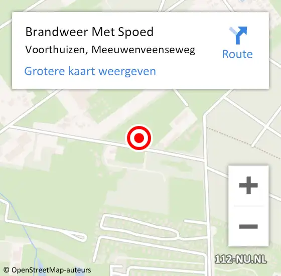 Locatie op kaart van de 112 melding: Brandweer Met Spoed Naar Voorthuizen, Meeuwenveenseweg op 18 februari 2022 21:43