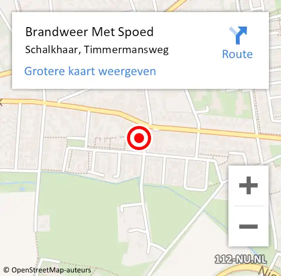 Locatie op kaart van de 112 melding: Brandweer Met Spoed Naar Schalkhaar, Timmermansweg op 18 februari 2022 22:24