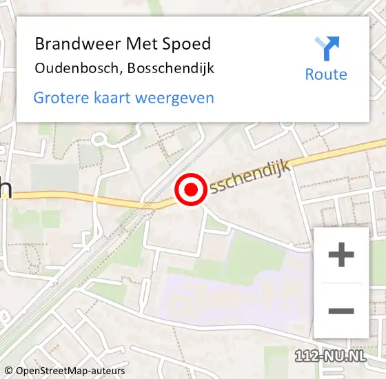 Locatie op kaart van de 112 melding: Brandweer Met Spoed Naar Oudenbosch, Bosschendijk op 18 februari 2022 22:49