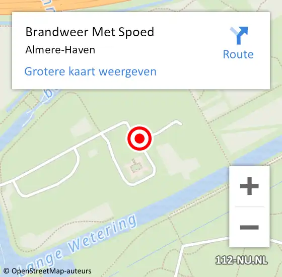 Locatie op kaart van de 112 melding: Brandweer Met Spoed Naar Almere-Haven op 18 februari 2022 23:00