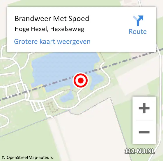 Locatie op kaart van de 112 melding: Brandweer Met Spoed Naar Hoge Hexel, Hexelseweg op 19 februari 2022 00:43