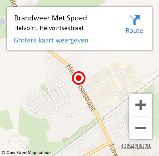 Locatie op kaart van de 112 melding: Brandweer Met Spoed Naar Helvoirt, Helvoirtsestraat op 19 februari 2022 02:34