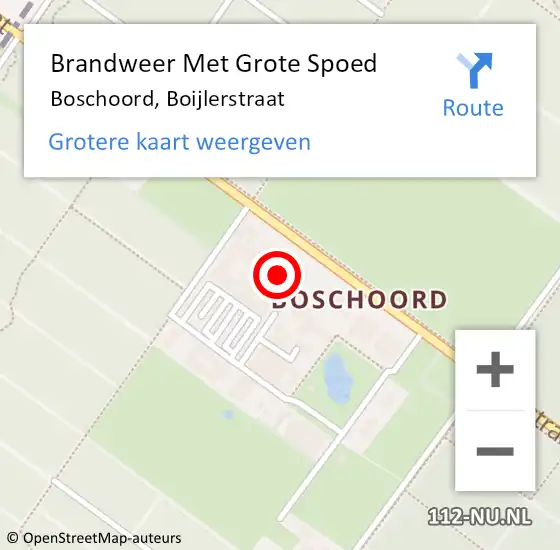 Locatie op kaart van de 112 melding: Brandweer Met Grote Spoed Naar Boschoord, Boijlerstraat op 8 juli 2014 19:24