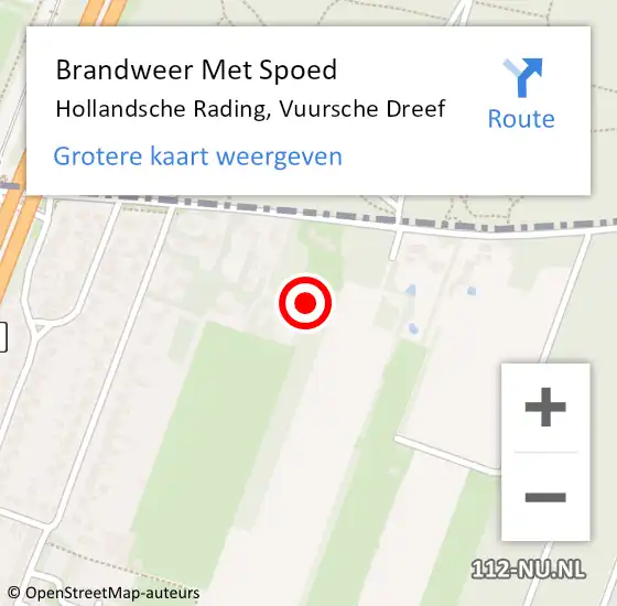 Locatie op kaart van de 112 melding: Brandweer Met Spoed Naar Hollandsche Rading, Vuursche Dreef op 19 februari 2022 06:37