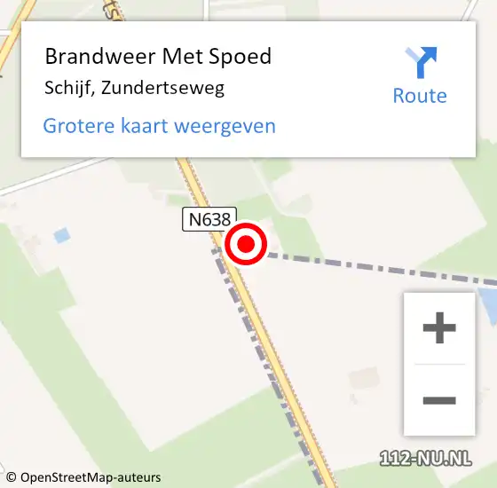 Locatie op kaart van de 112 melding: Brandweer Met Spoed Naar Schijf, Zundertseweg op 19 februari 2022 07:31